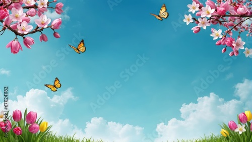 Spring themed background/wallpaper © FadedNeon
