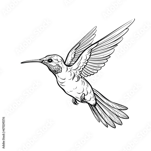 Hand Drawn Sketch Hummingbird Illustration
