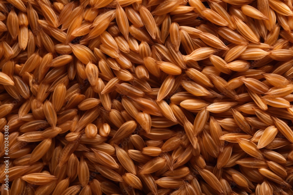 A close up of a pile of brown rice. Generative AI. A close up of a pile of brown rice. Generative AI.