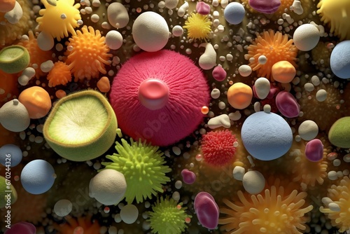 Healthy bacteria. Generative AI