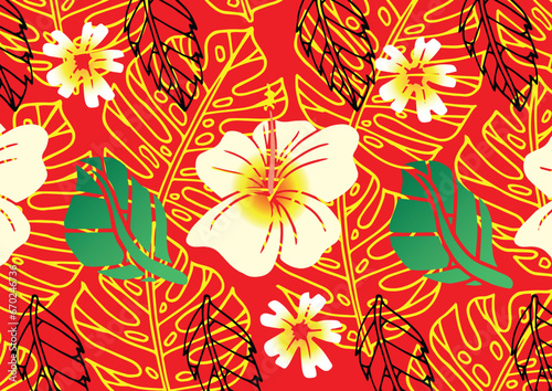 Vector hand drawn colorful flower illustration.