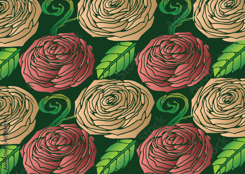 Vector hand drawn colorful flower illustration.