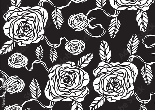 Vector hand drawn colorful flower illustration.