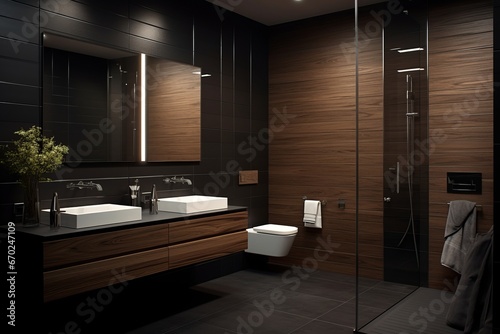 Contemporary Bathroom Design with Elegant Fixtures, Creating a Luxurious and Relaxing Space