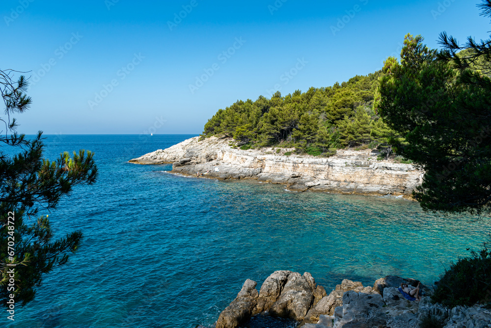 Beautiful sea in Croatia. This photo is taken in July,	 2023.