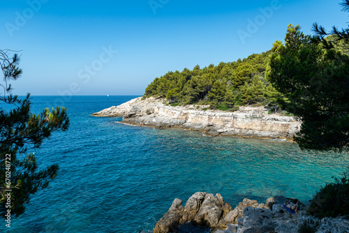 Beautiful sea in Croatia. This photo is taken in July, 2023.