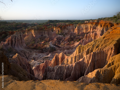 Landscape with soil erosion