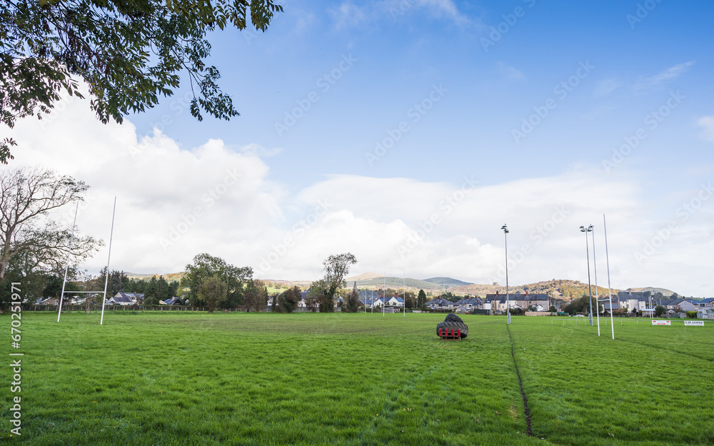 Obraz premium Rugby pitch at Bala