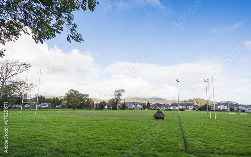 Rugby pitch at Bala