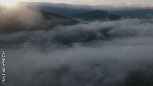 Misty morning in the mountains