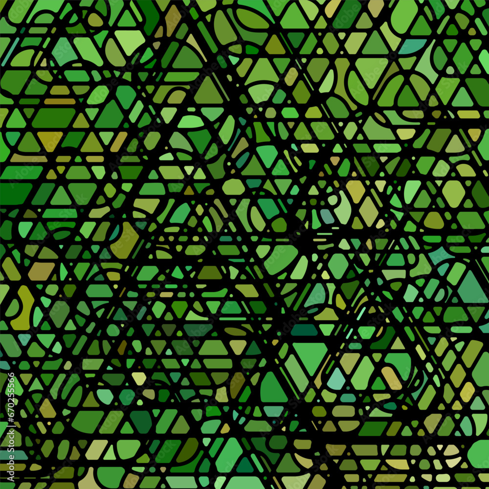 Fototapeta premium abstract vector stained-glass mosaic background - green and brown