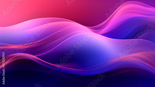 Abstract Background with waves. Wallpapers in the style of fine lines and delicate curves. Purple and Pink Waves Background. 