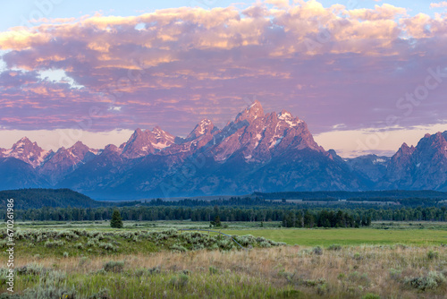 Canvas Print Teton Sunrise