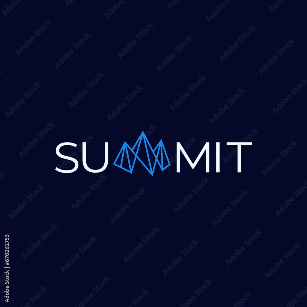 Creative Word Typography Of Summit