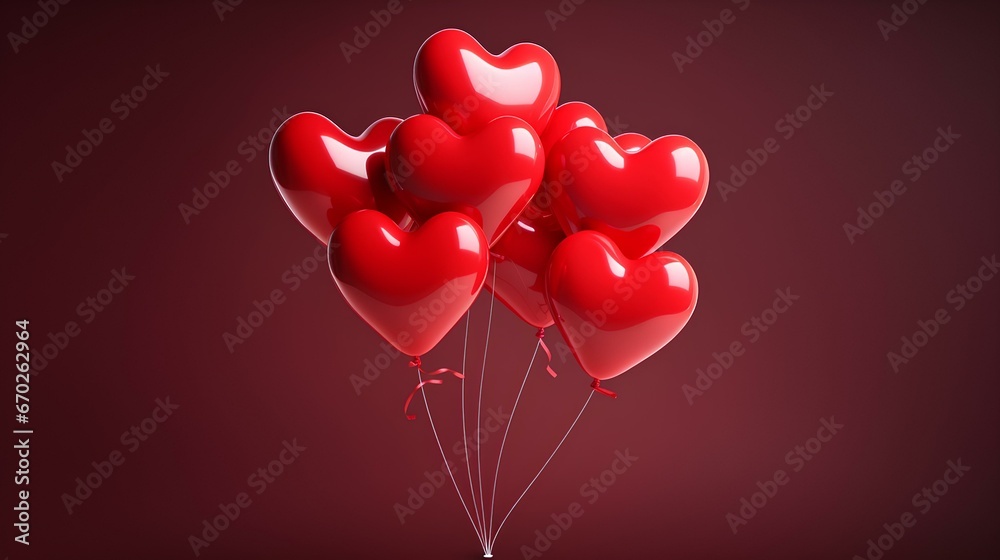 Valentine's Day heart balloon expressing love. generative AI