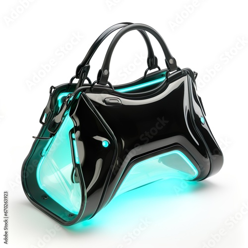 Elegant fancy designed handbag bag fashion for women or girls. Generative AI illustration image. Lovely acessorries concept photo