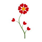 Flower fr Valentine`S Day. Vector illustration