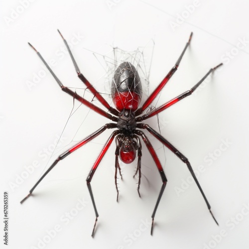 red spider on white background