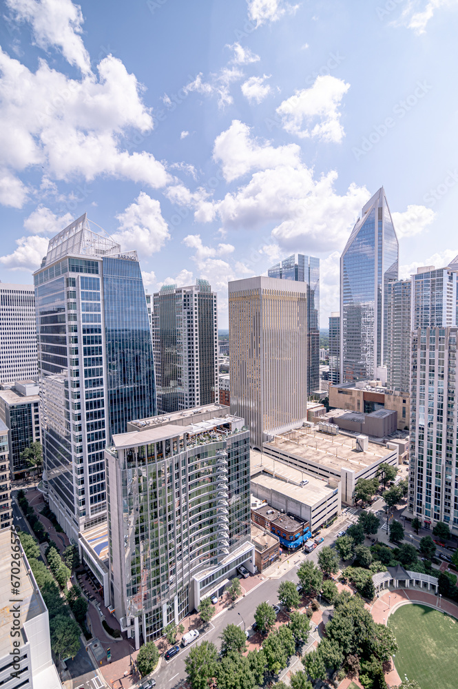 Obraz premium charlotte north carolina uptown city skyline citiscape