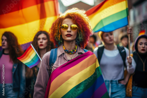 Support LGBTQ in street rights embrace diversity.