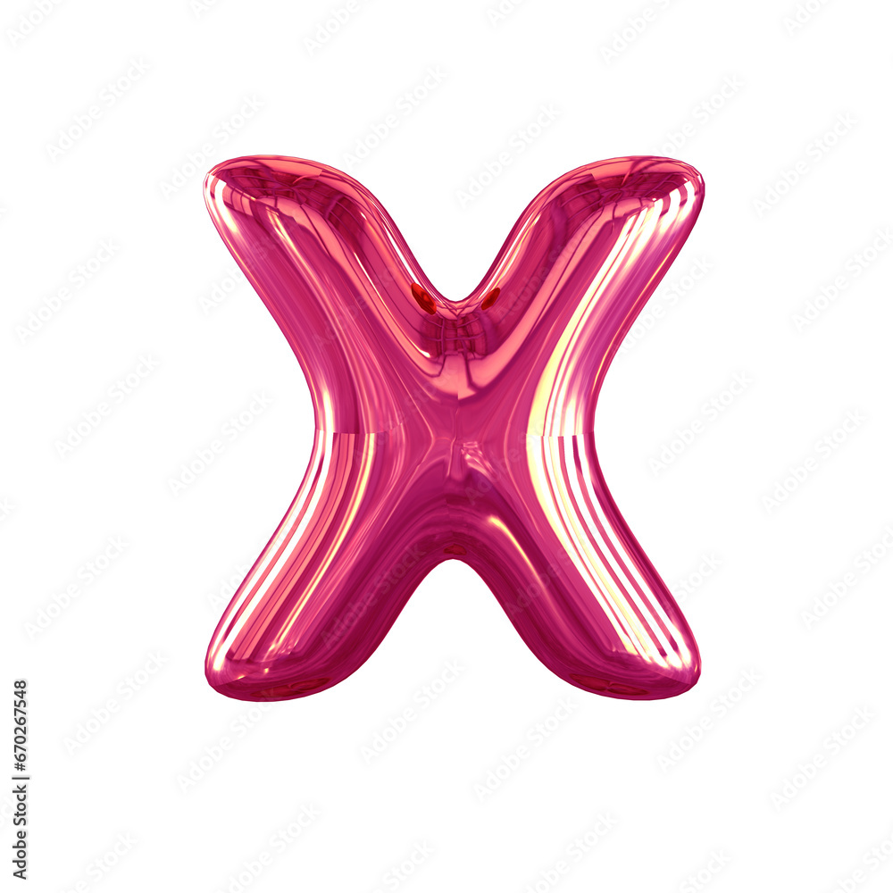 Obraz premium Inflatable symbol. letter x
