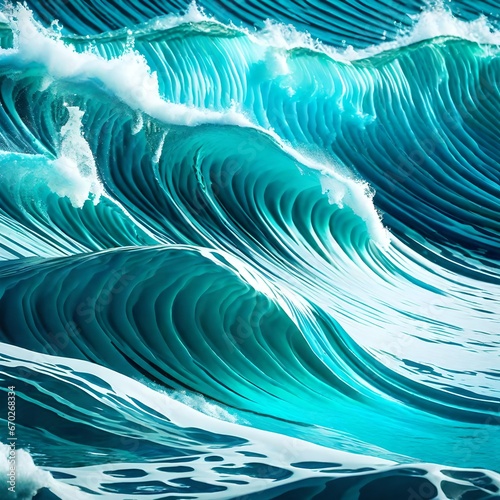 abstract blue wave background © Aqib