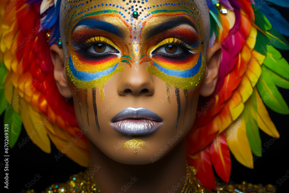 Fototapeta premium Support LGBTQ in portrait rights embrace diversity.