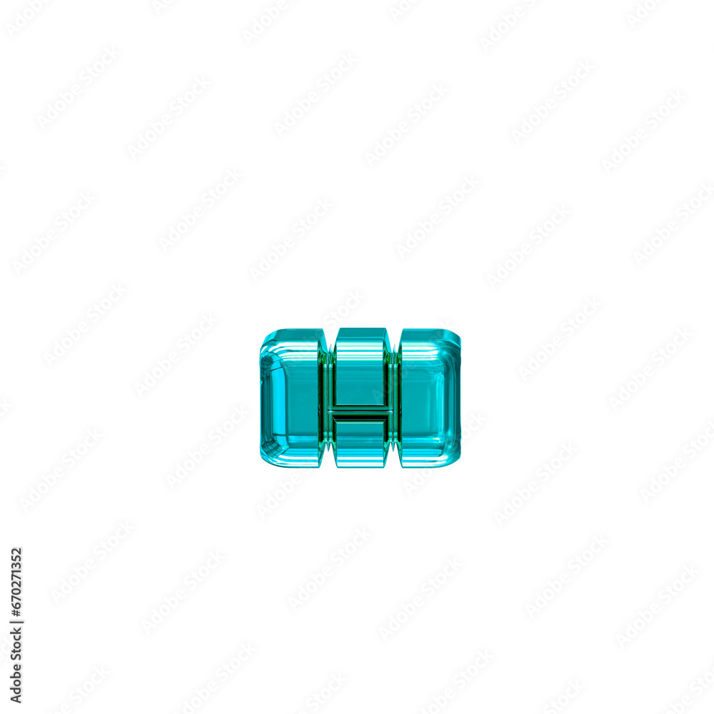 Symbol made of turquoise vertical bricks Symbol made of turquoise vertical bricks