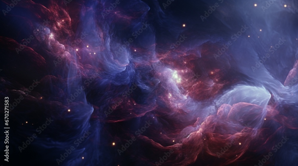 Nebula Nigella's ethereal, gaseous tendrils dancing across the cosmic canvas. - obrazy, fototapety, plakaty 