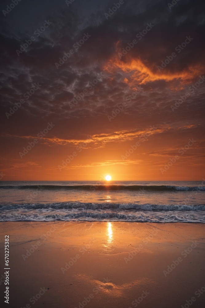 Fototapeta premium Sunset at a beach
