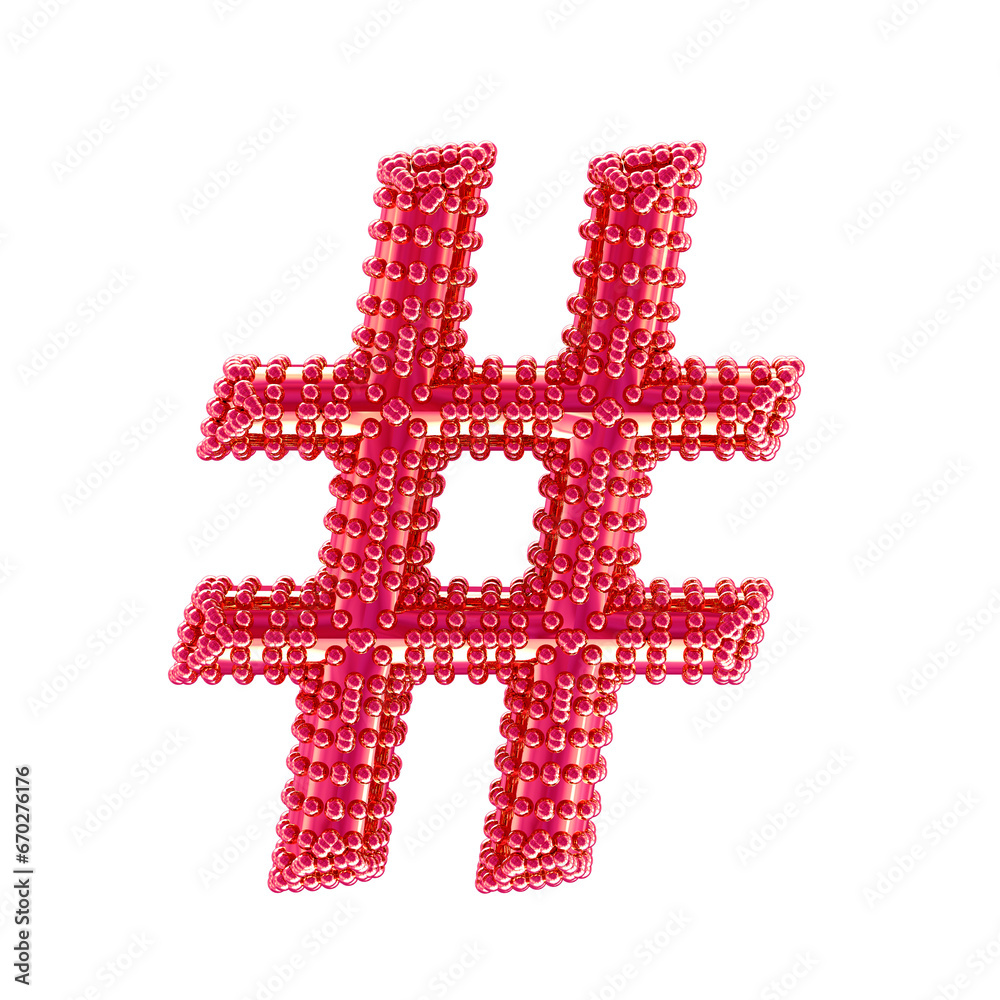 Obraz premium Small spheres on the pink symbol