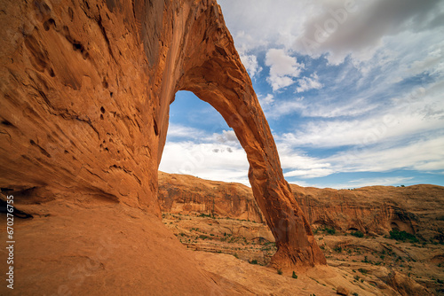 Blue Sky and Clouds above the Corona Arch