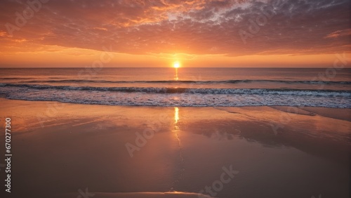 Fototapeta Naklejka Na Ścianę i Meble -  Sunset at a beach