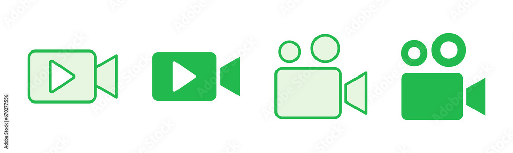 Video icon set. video camera icon vector. movie sign. cinema Video icon set. video camera icon vector. movie sign. cinema