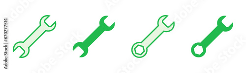 Wrench icon set. repair icon vector. tools icon vector