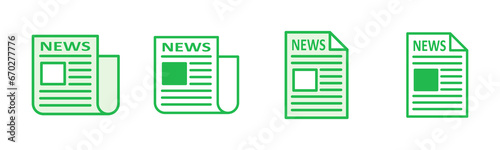 Newspaper icon set. news paper vector sign