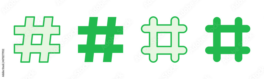 Obraz premium Hashtag icon set. hashtag symbol
