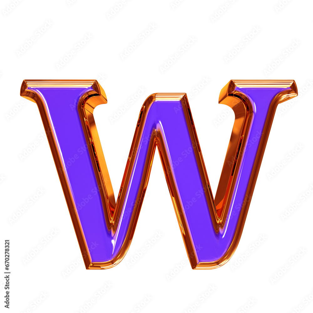 Blue symbol in a redheaded frame. letter w Blue symbol in a redheaded frame. letter w