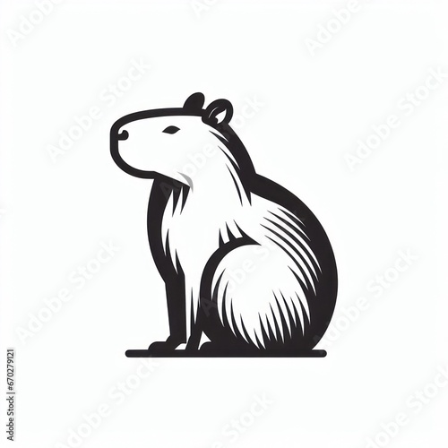 Images of capybaras  minimalist logos and illustrations of capybaras for stikers  advertisements  printed polo shirts  posing capybaras