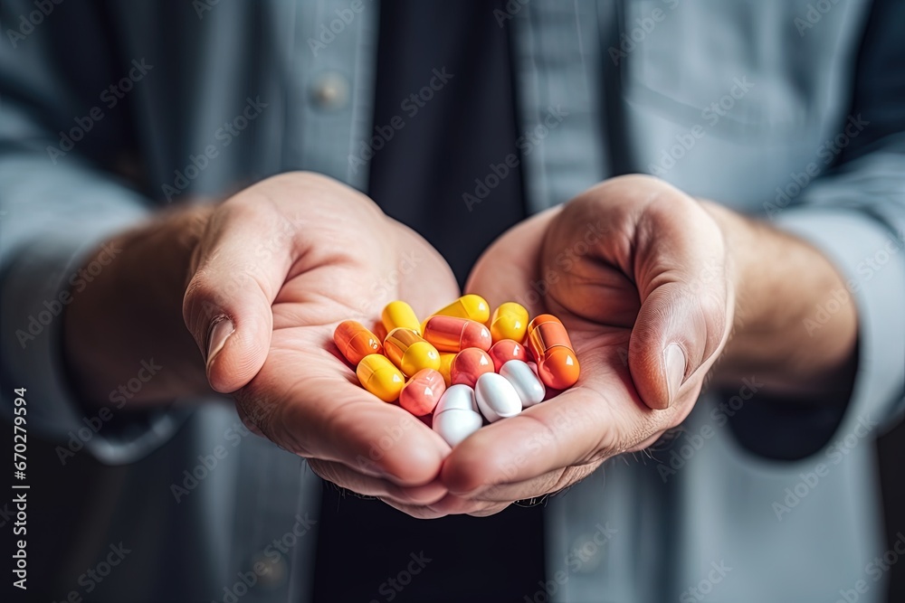 pills in hand pills in hand