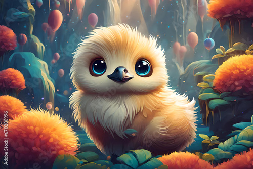 Adorable Creature: Cute Monster in Delightful 3D Illustration