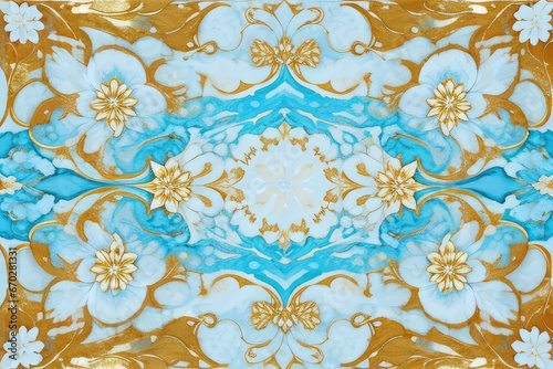 Exquisite artistry showcasing intricate details in the style of Art Nouveau, spanning the entirety of the canvas. This masterpiece, trending on ArtStation, is captured in sharp focus through a studio 
