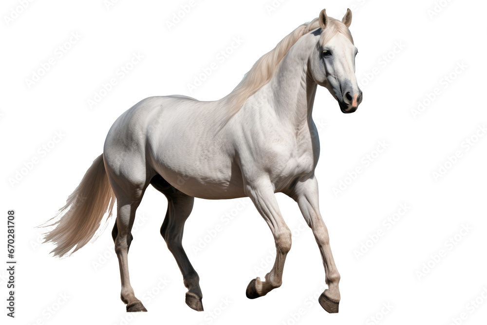 A mare with a sleek, muscular build, image that looks painted. A mare with a sleek, muscular build, image that looks painted.