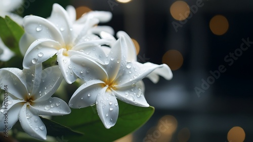 A close-up of a single perfect Stardust Stephanotis flower, its delicate petals and intricate details in stunning © Anmol