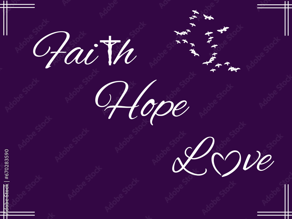 Faith Hope Love Wall Decor