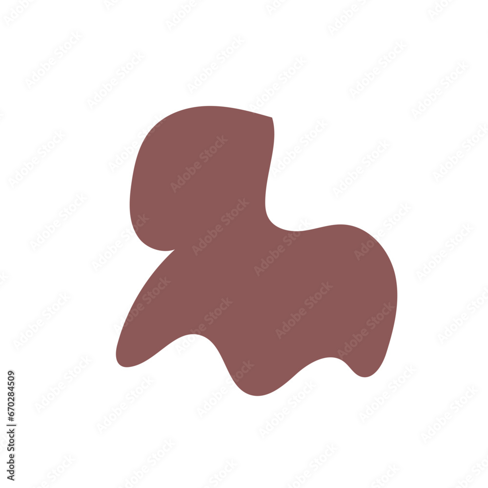 Muted red abstract shapes vector 