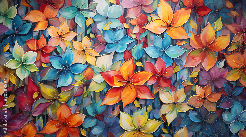 flower abstract painting background 
