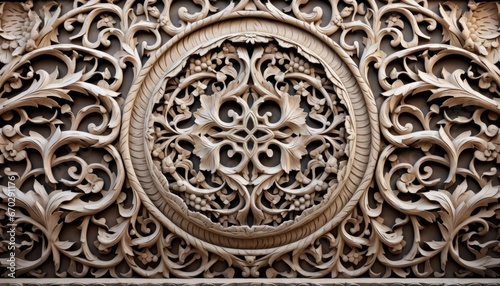 Captivating Decorative Stone Relief Embellishes Arabic Architecture