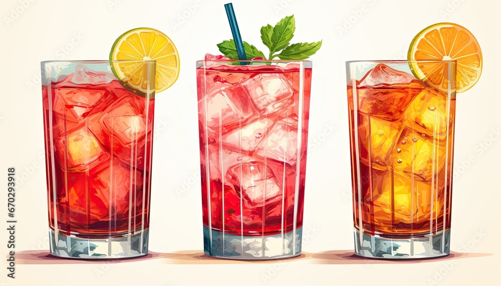 Variety of Cocktail Designs in Art Variety of Cocktail Designs in Art
