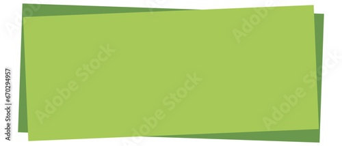 green sheet of paper isolated on white